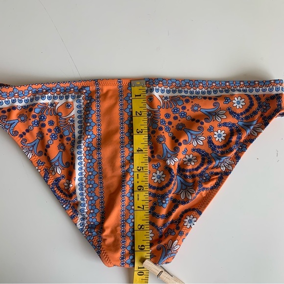 Cremieux Bikini Bottom,‎ Large, orange and blue paisley print, EUC, pairs great. - Picture 5 of 8